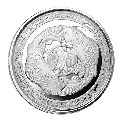 A picture of a Pièce d’argent de 1 oz, Fidji – Carpe koï (2023)